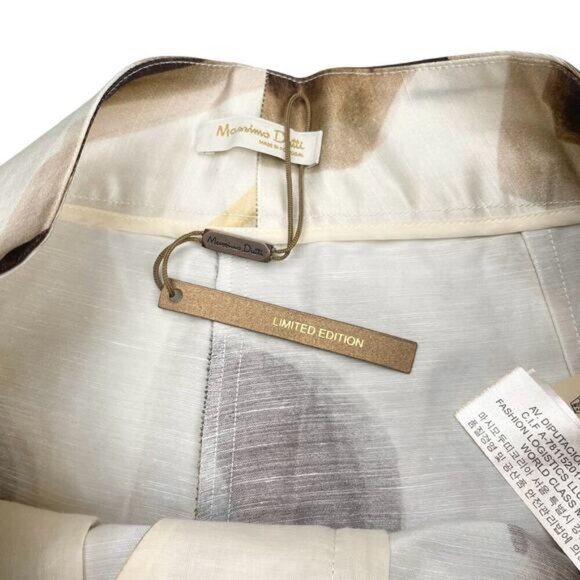 NWT MASSIMO DUTTI Limited Edition Linen Blend Animal Print Pant 4 + SLIGHT FLAW - Picture 4 of 9